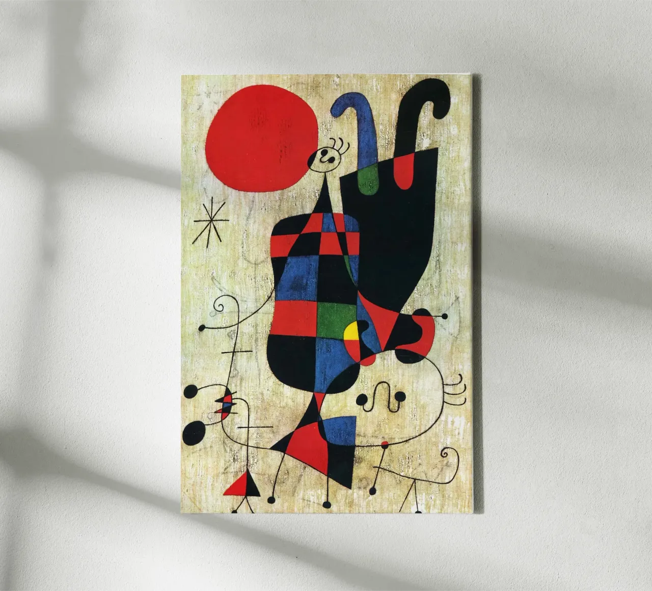 Figures and Dog in front of the Sun, 1949 Joan Miro canvas by phillipp veisenberg