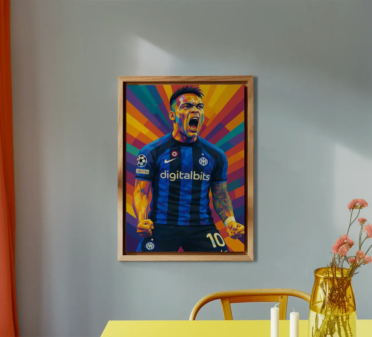 Lautaro Martínez alu-dibond by HopeStudio