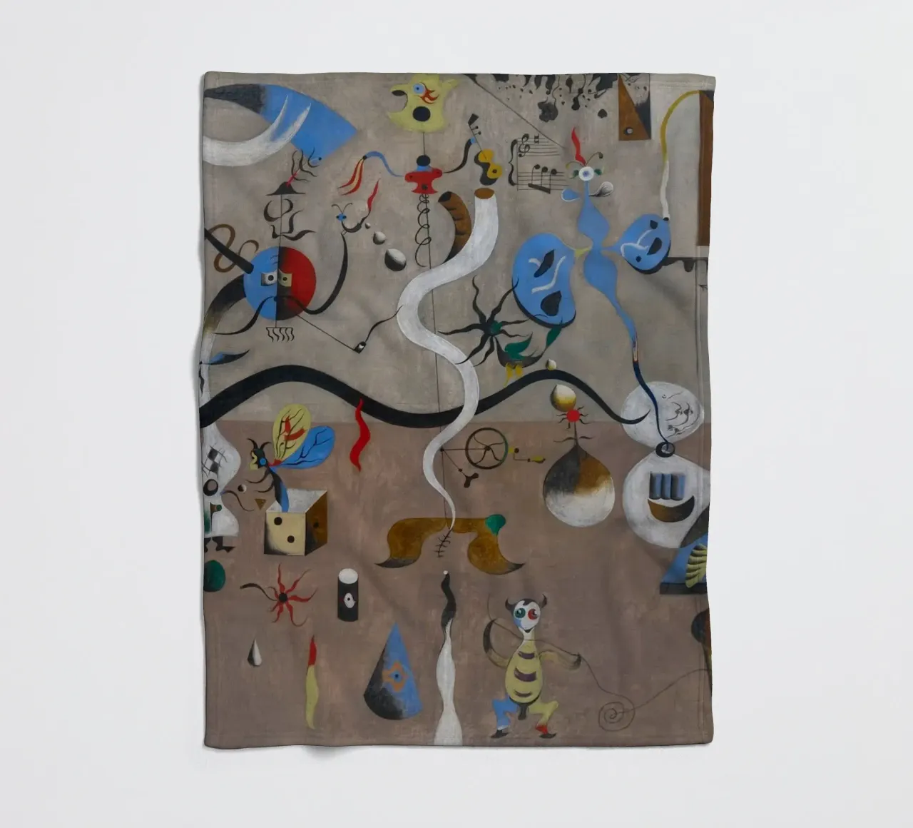 harlequins carnival joan miro 1924 fleece blanket by phillipp veisenberg