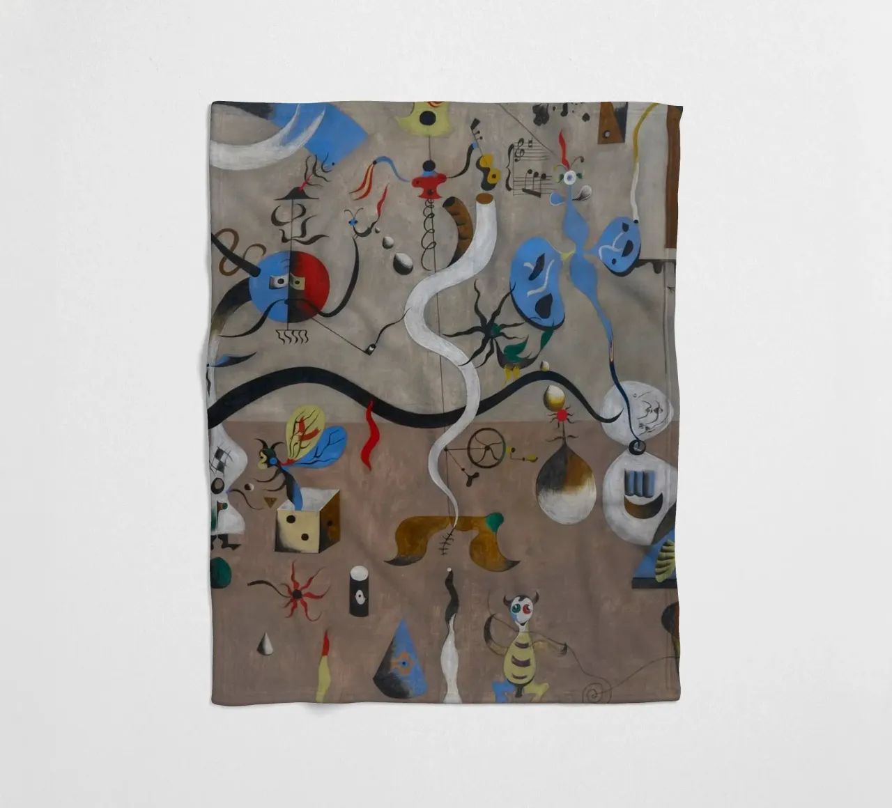 harlequins carnival joan miro 1924 fleece blanket by phillipp veisenberg