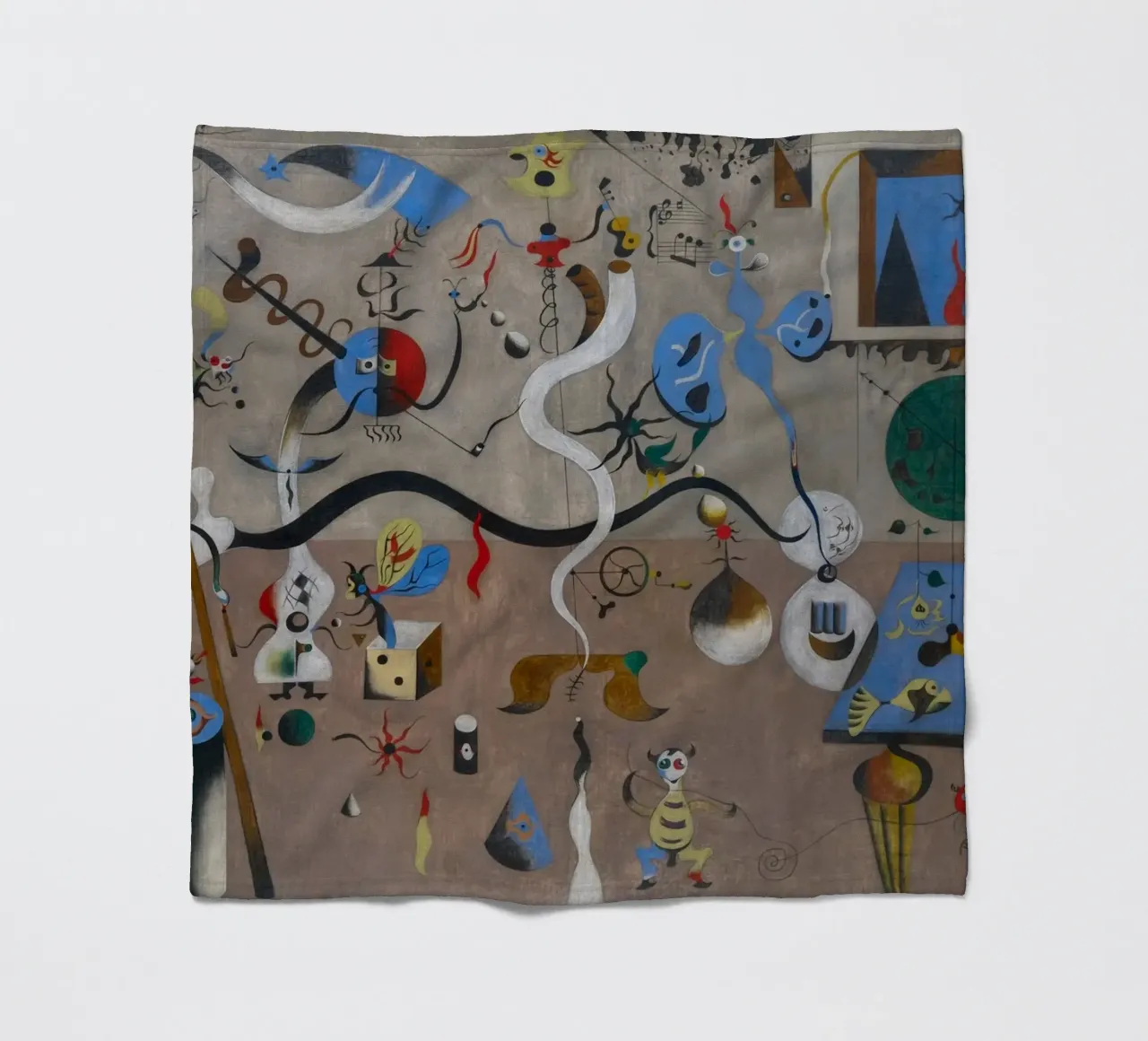 harlequins carnival joan miro 1924 fleece blanket by phillipp veisenberg