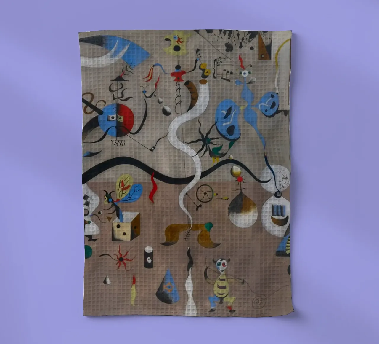 harlequins carnival joan miro 1924 Geschirrtuch von phillipp veisenberg