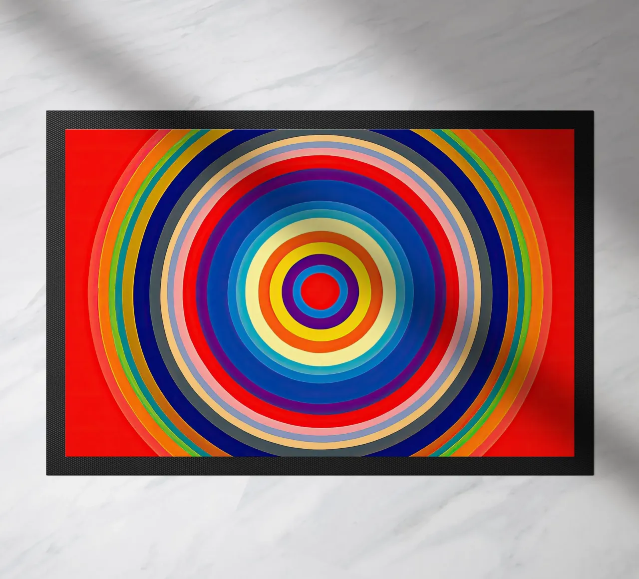 Concentric Circles | Abstract Painting doormat by Autofocus