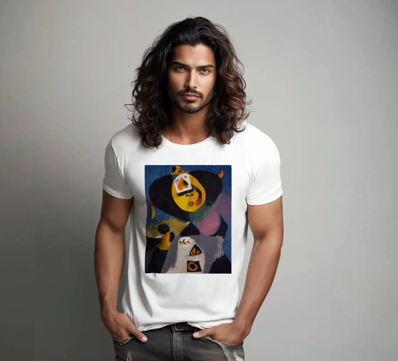 joan miro portret nr 1 t-shirt van phillipp veisenberg