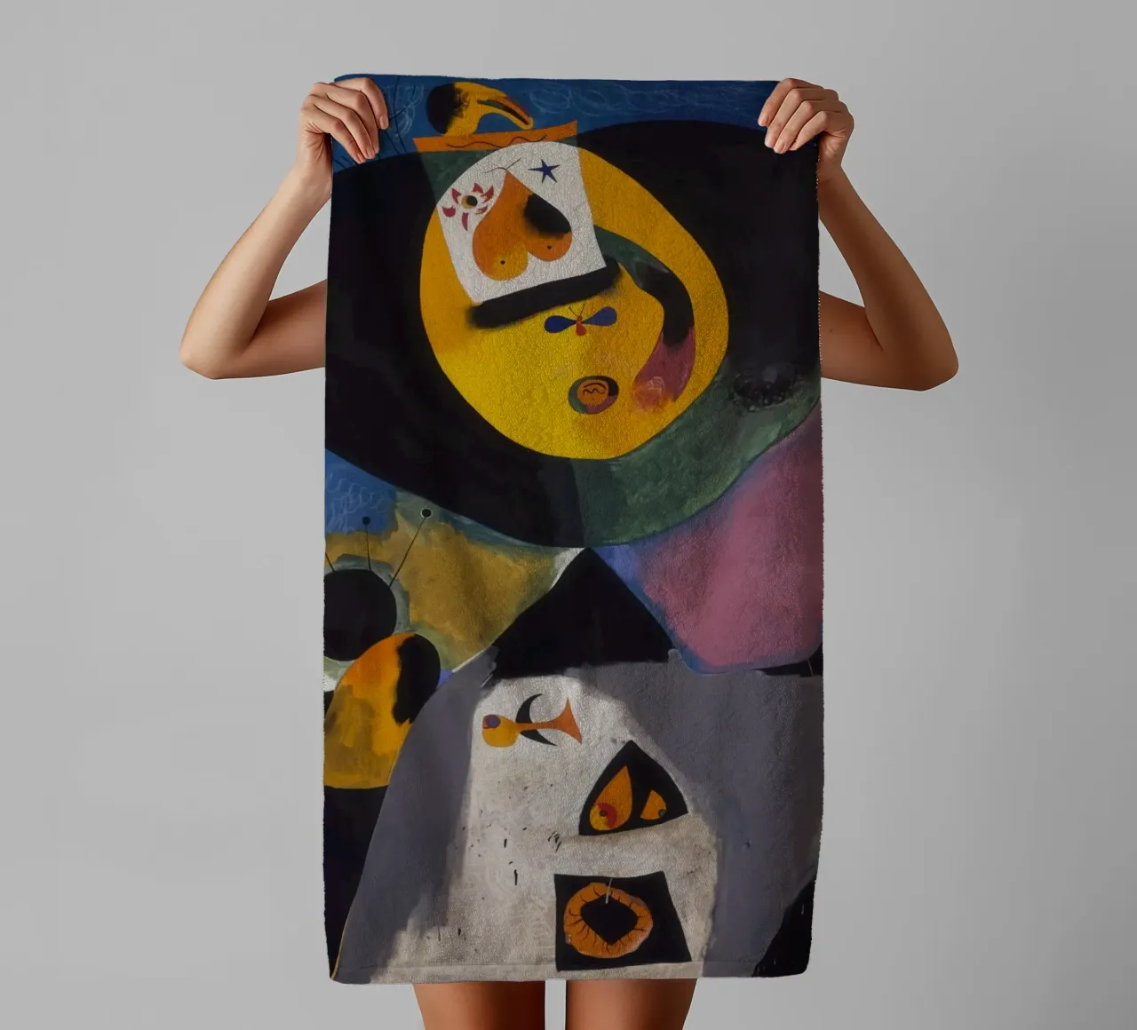 joan miro ritratto n. 1 asciugamano da bagno da phillipp veisenberg