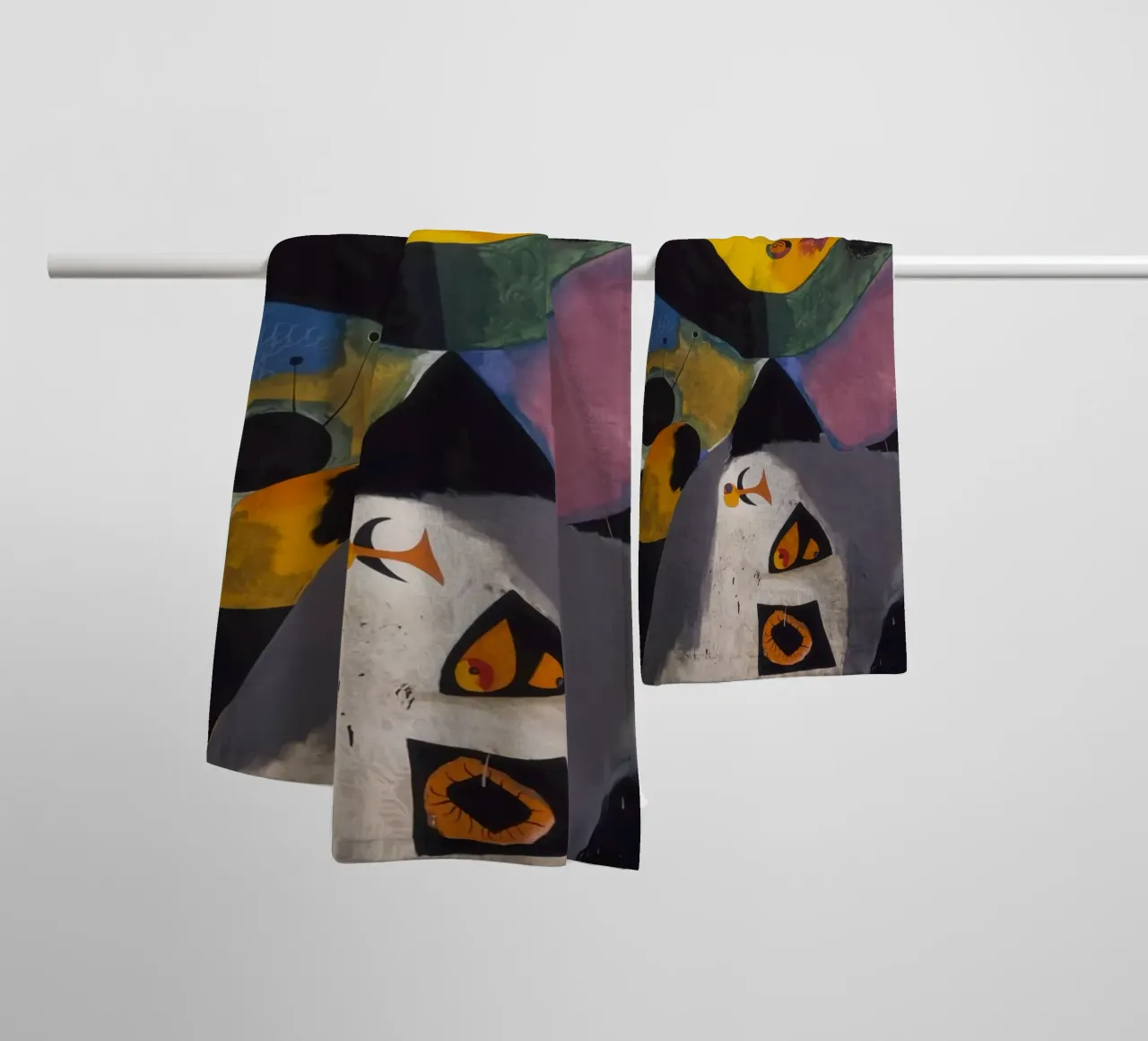 joan miro ritratto n. 1 asciugamano da bagno da phillipp veisenberg