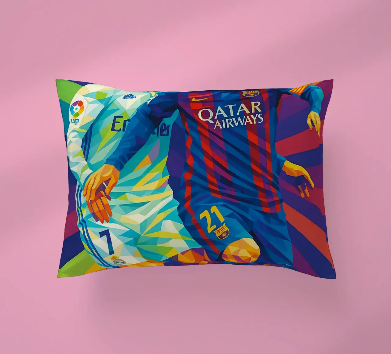 Lionel Messi vs Cristiano Ronaldo cuscino da HopeStudio