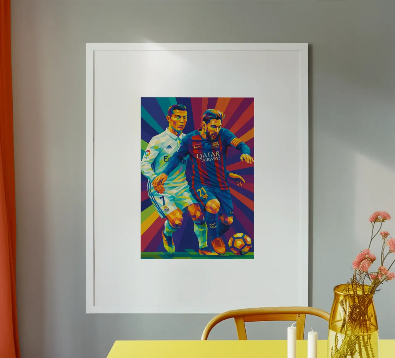 Lionel Messi vs Cristiano Ronaldo carta hahnemühle da HopeStudio