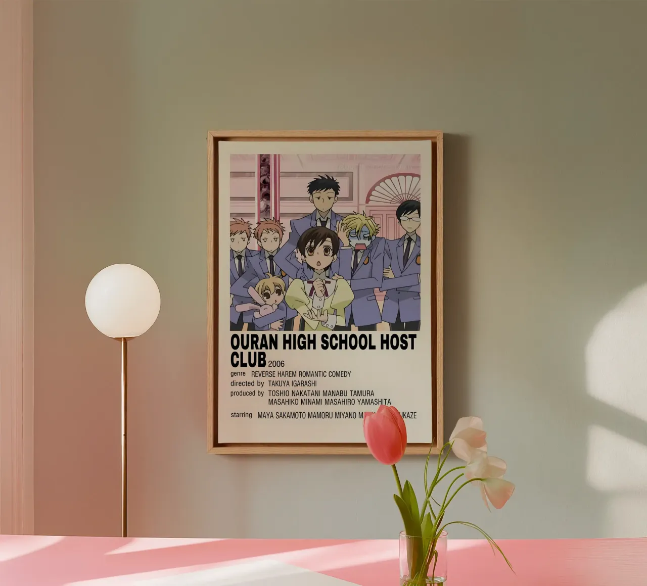OURAN HIGH SCHOOL HOST CLUB  2006 tela con Cornice a cassetta da Totoya