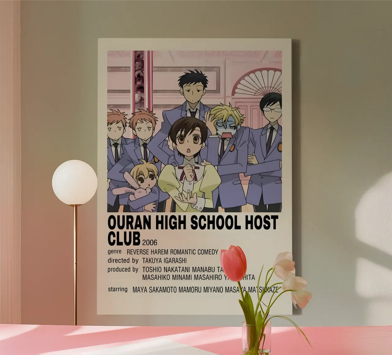 OURAN HIGH SCHOOL HOST CLUB  2006 tela con Cornice a cassetta da Totoya