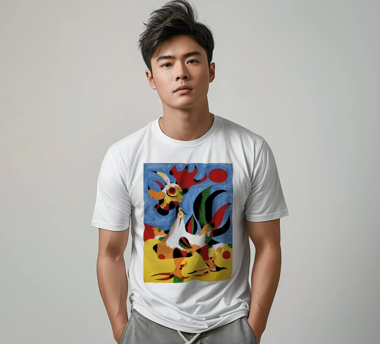 Le Coq, pollo 1949 Joan Mirò t-shirt da phillipp veisenberg