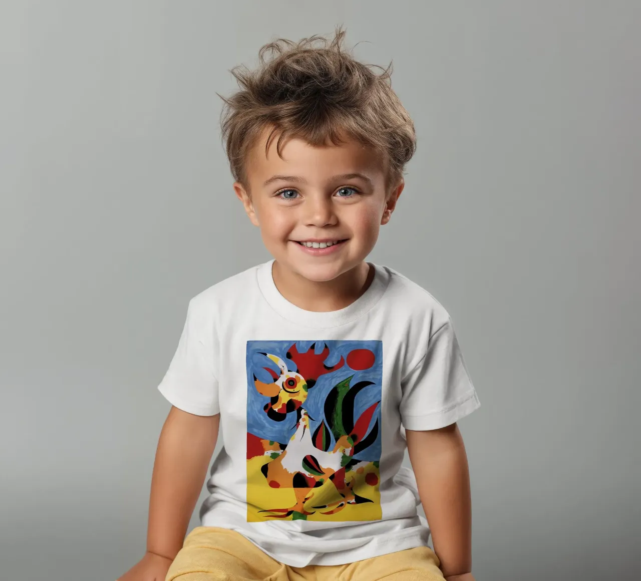 Le Coq, poulet 1949 Joan Miro t-shirt enfant de phillipp veisenberg