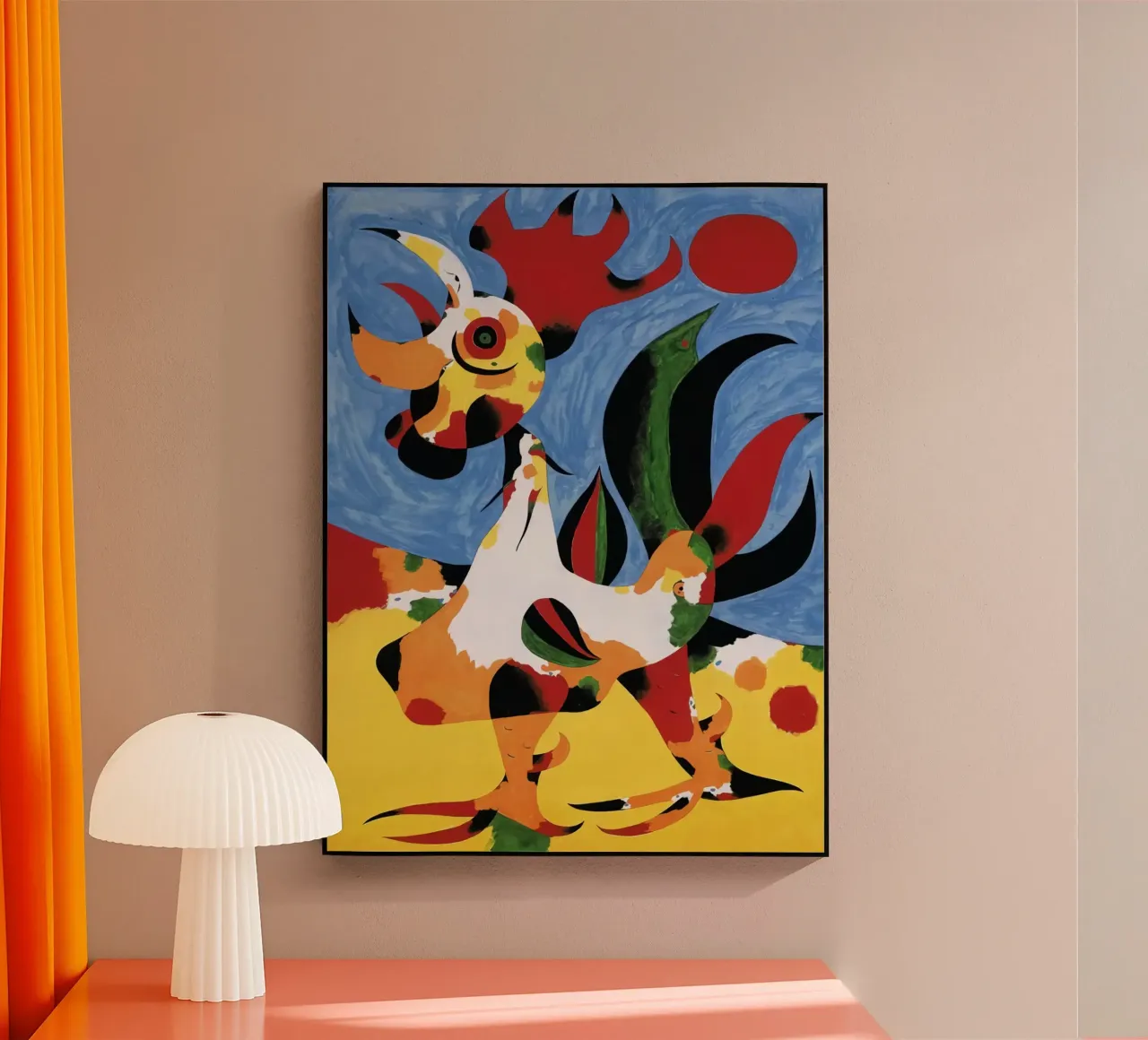 Le Coq, pollo 1949 Joan Mirò plexiglass da phillipp veisenberg