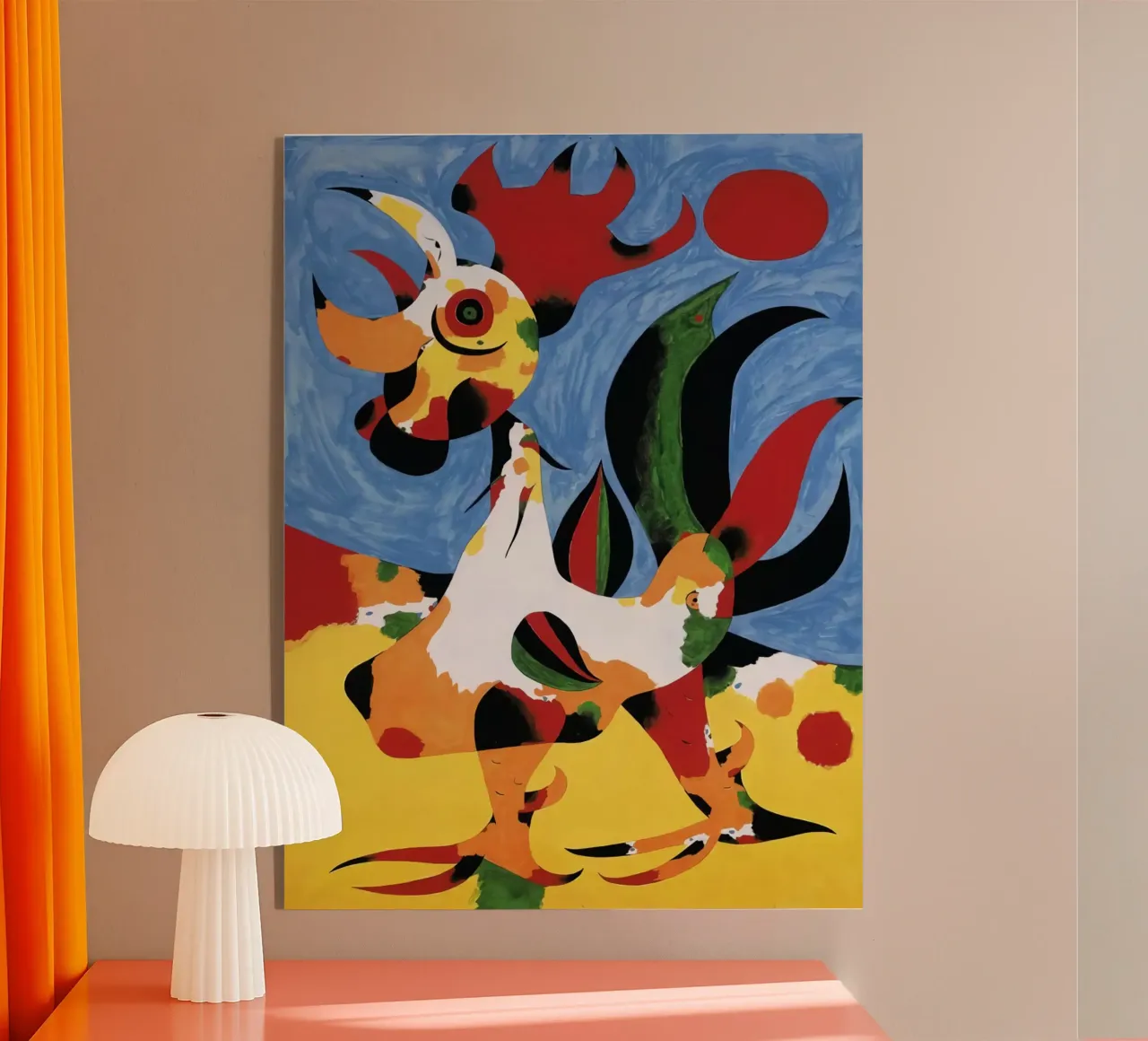 Le Coq, pollo 1949 Joan Mirò plexiglass da phillipp veisenberg