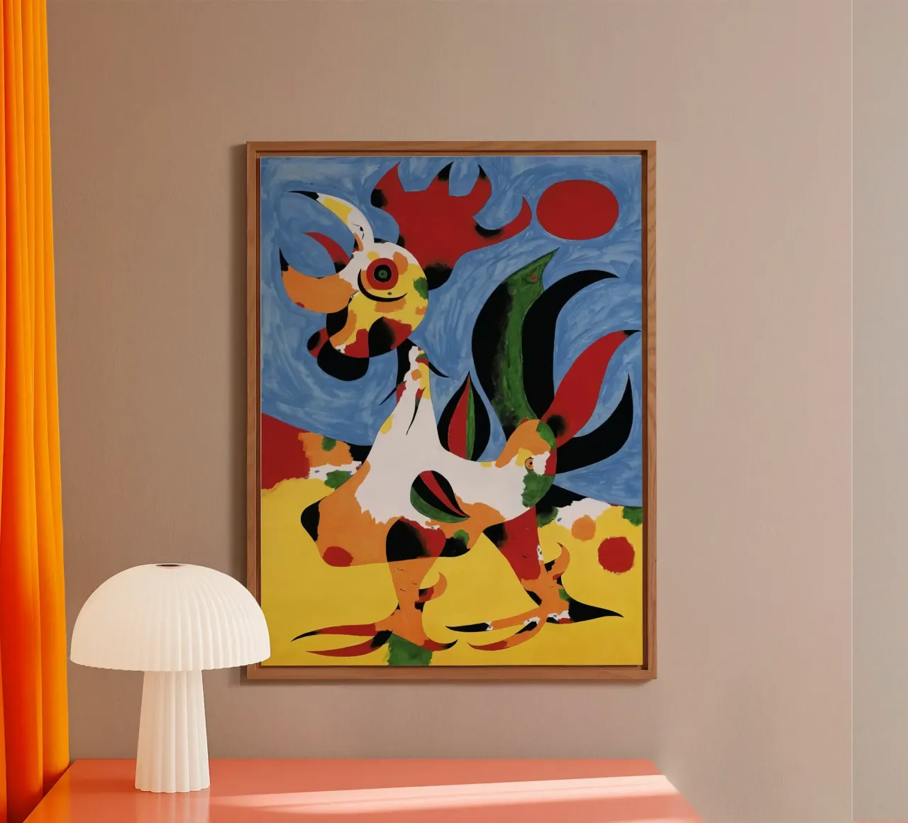 Le Coq, pollo 1949 Joan Mirò alluminio dibond da phillipp veisenberg