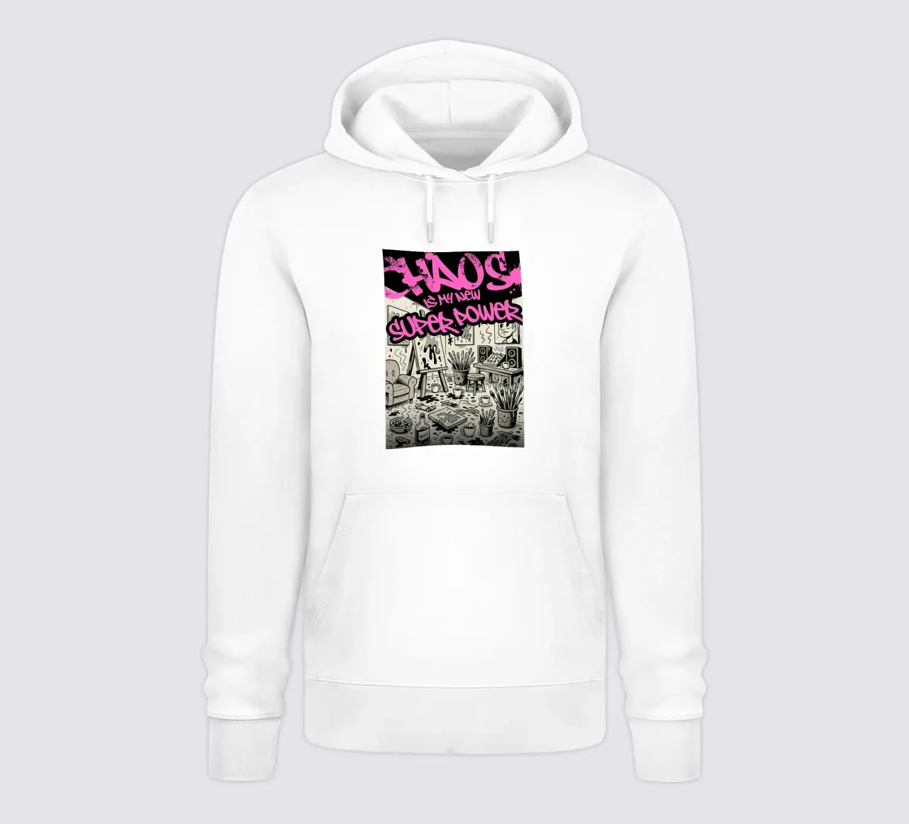 CHAOS IS MY NEW SUPER POWER felpa con cappuccio da Einfach Uebel