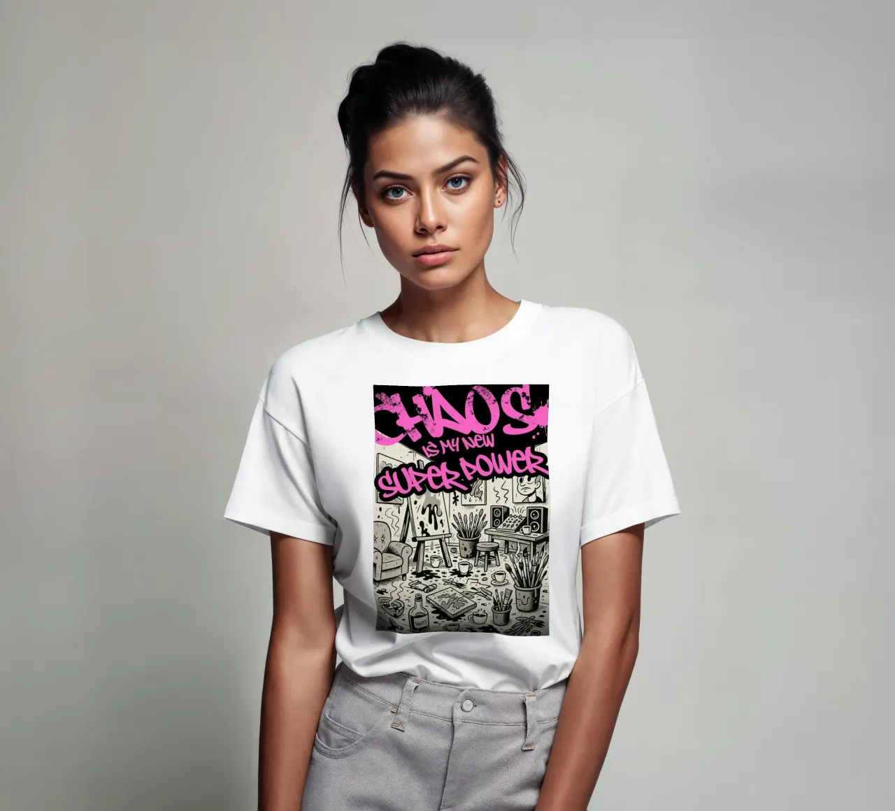CHAOS IS MY NEW SUPER POWER t-shirt da Einfach Uebel