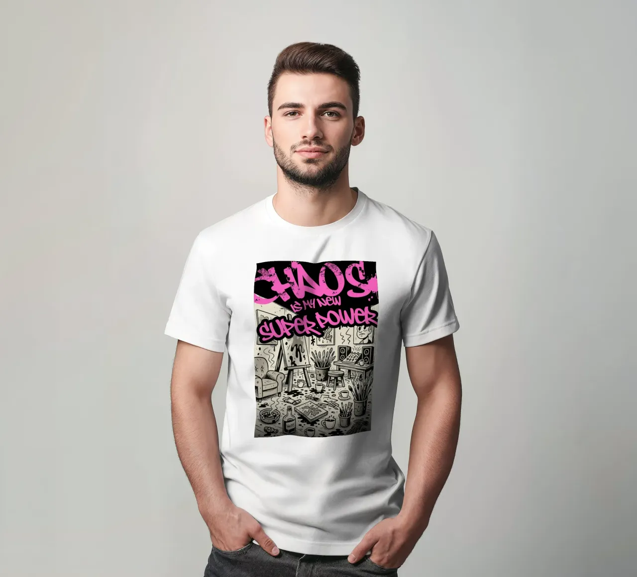 CHAOS IS MY NEW SUPER POWER t-shirt da Einfach Uebel