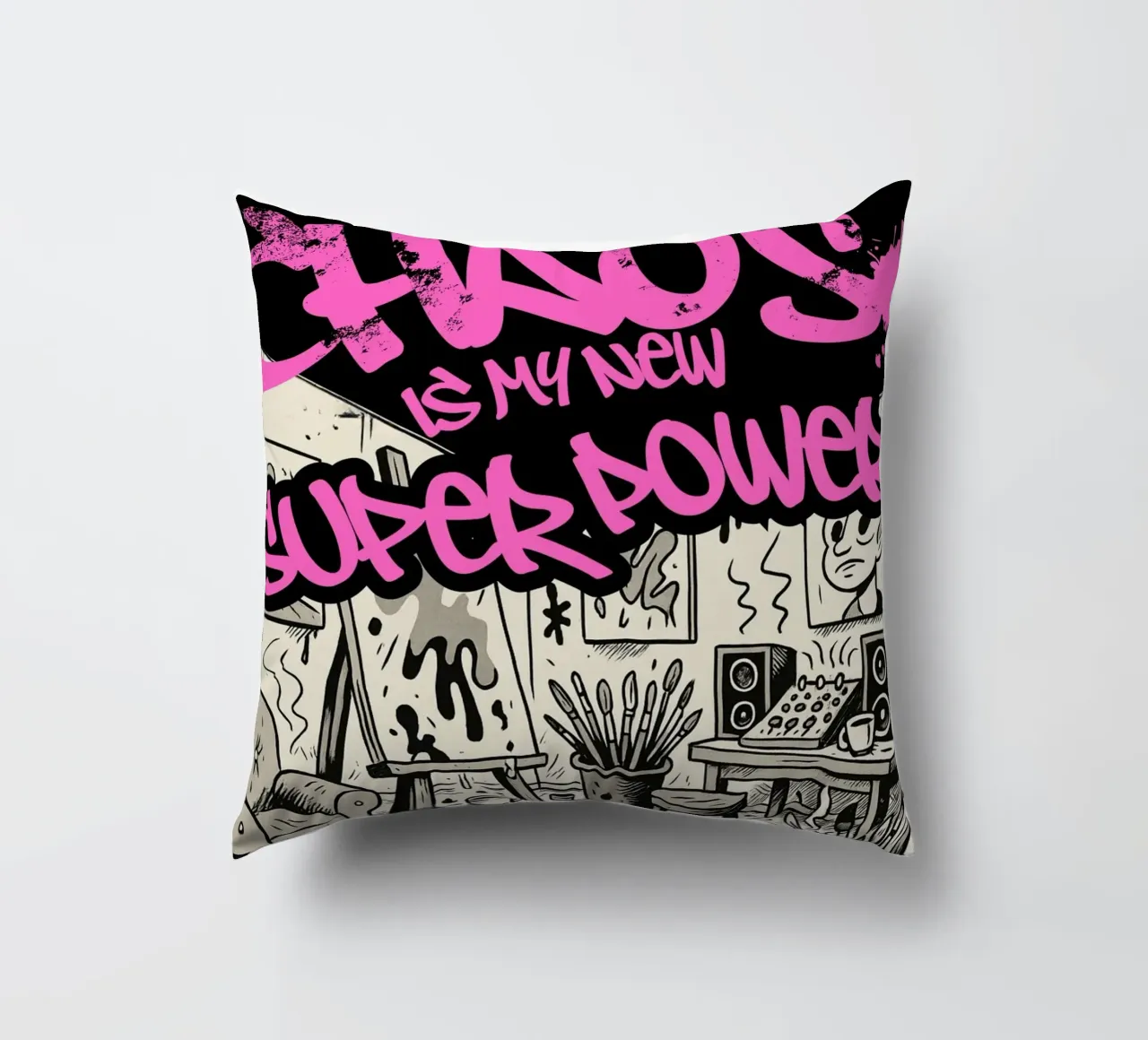 CHAOS IS MY NEW SUPER POWER cuscino da Einfach Uebel