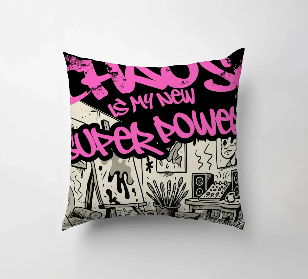 CHAOS IS MY NEW SUPER POWER cuscino da Einfach Uebel