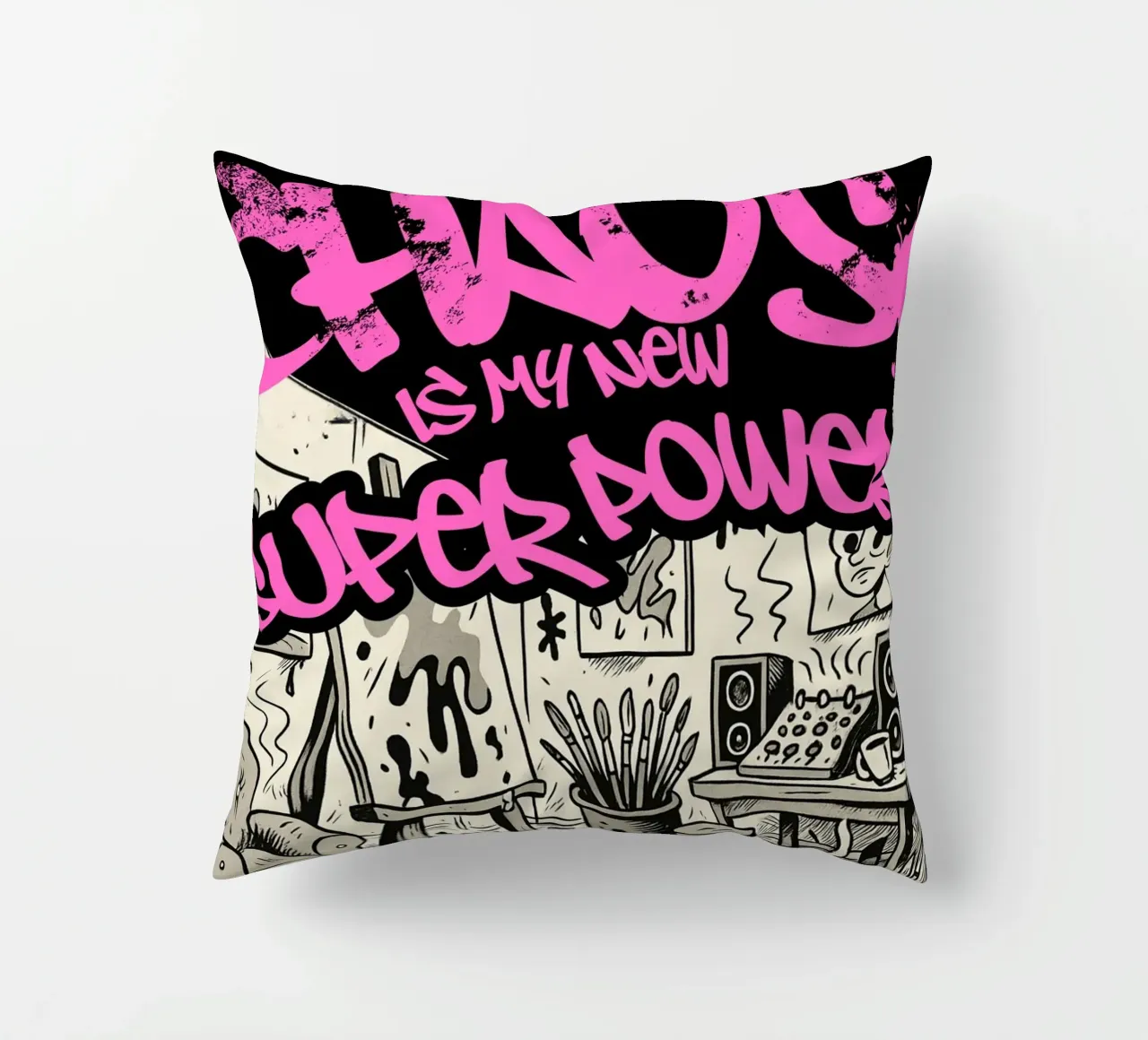 CHAOS IS MY NEW SUPER POWER cuscino da Einfach Uebel