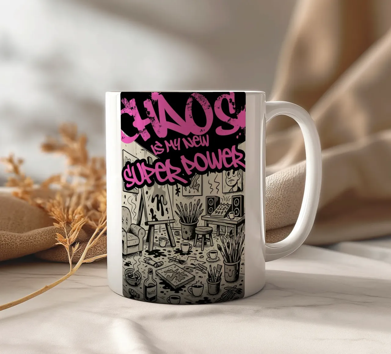 CHAOS IS MY NEW SUPER POWER tazza in ceramica da Einfach Uebel