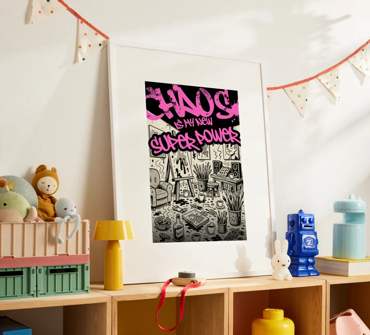 CHAOS IS MY NEW SUPER POWER Poster von Einfach Uebel