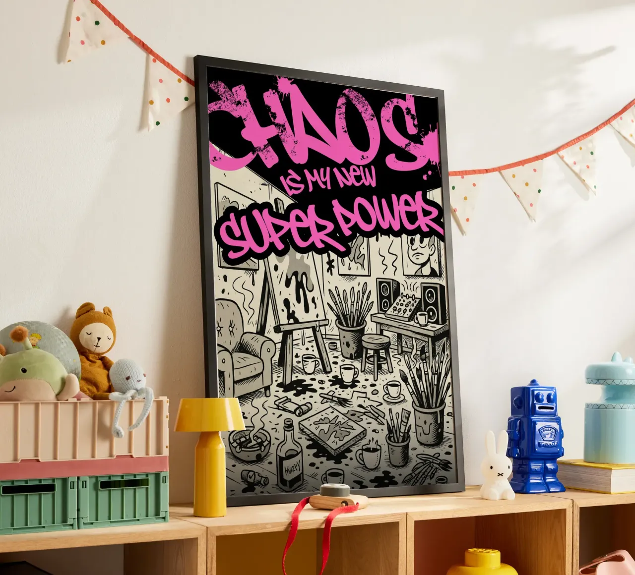 CHAOS IS MY NEW SUPER POWER Poster von Einfach Uebel