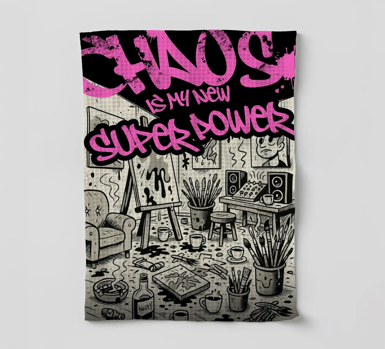 CHAOS IS MY NEW SUPER POWER canovaccio da cucina da Einfach Uebel