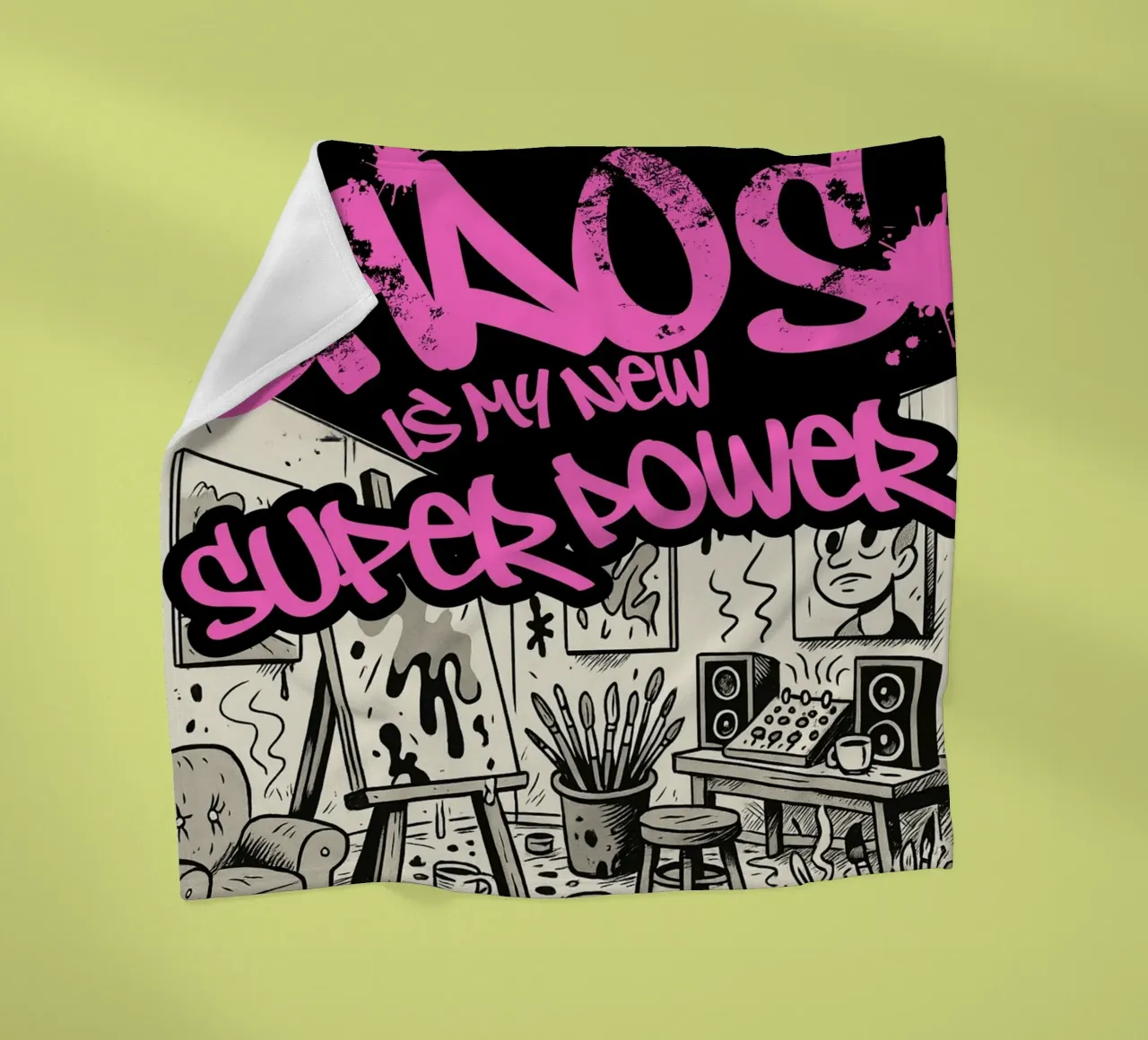 CHAOS IS MY NEW SUPER POWER coperta in pile da Einfach Uebel