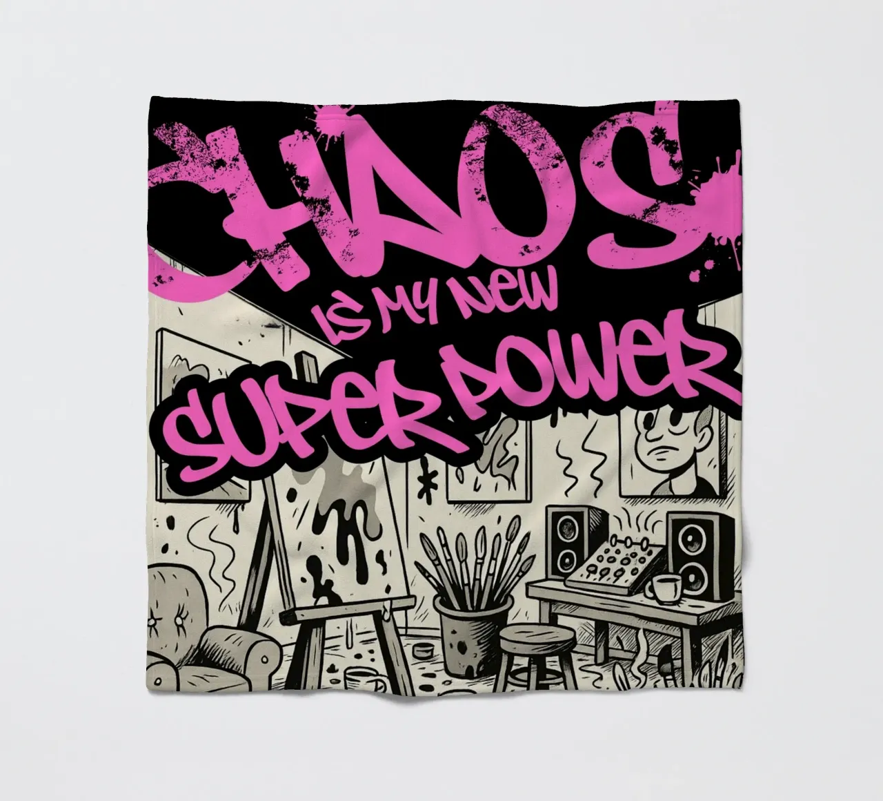 CHAOS IS MY NEW SUPER POWER coperta in pile da Einfach Uebel