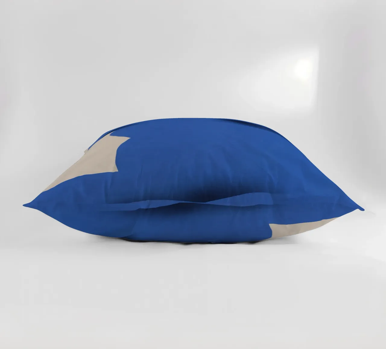 Cobalt blue nude close up decorative cushion by Little Dean