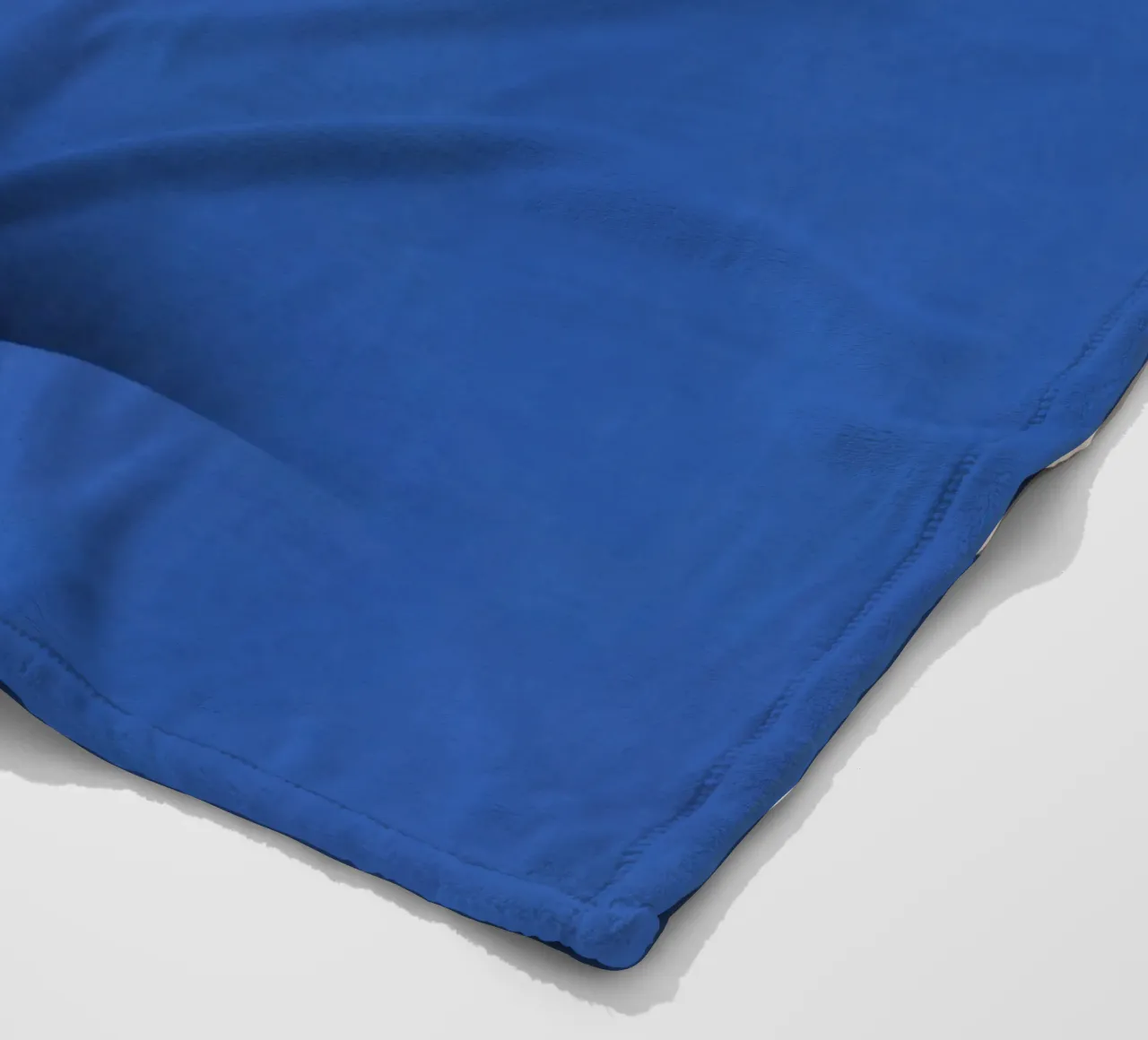 Cobalt blue nude close up fleece blanket by Little Dean