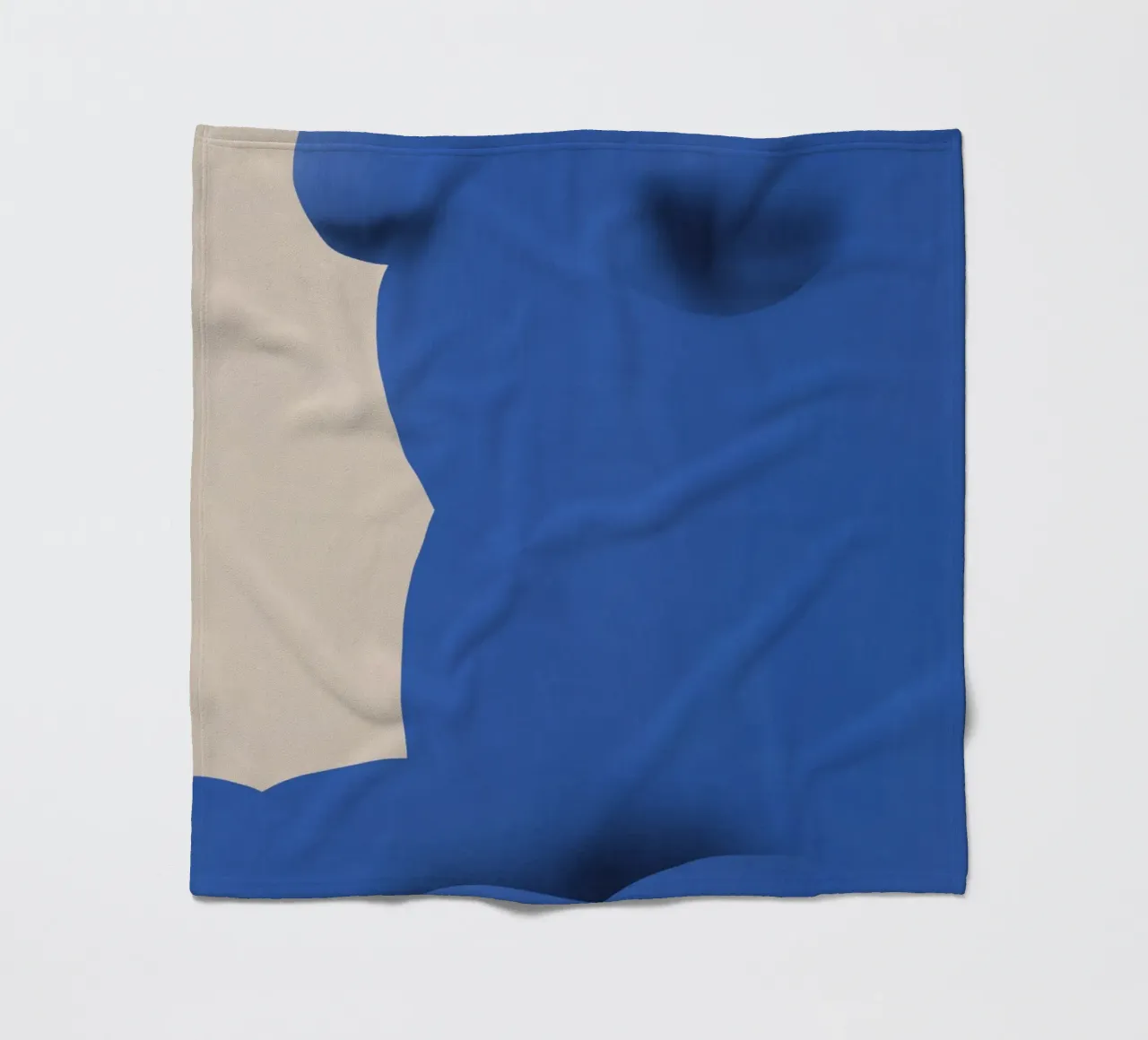 Cobalt blue nude close up fleece blanket by Little Dean