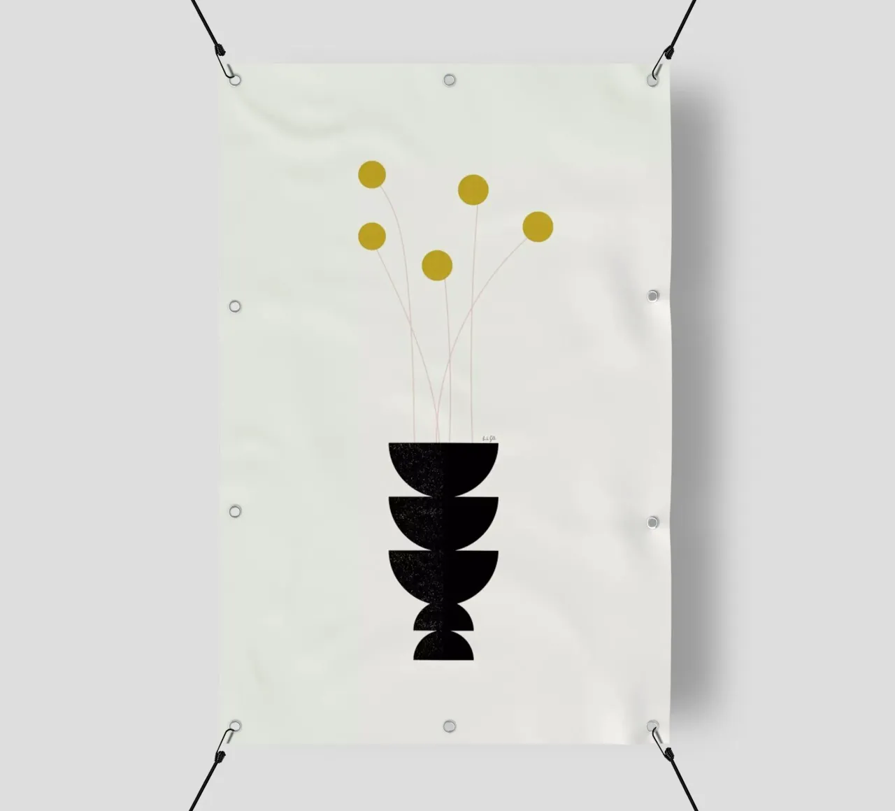 Flower Vase telo in pvc da Linda Gobeta