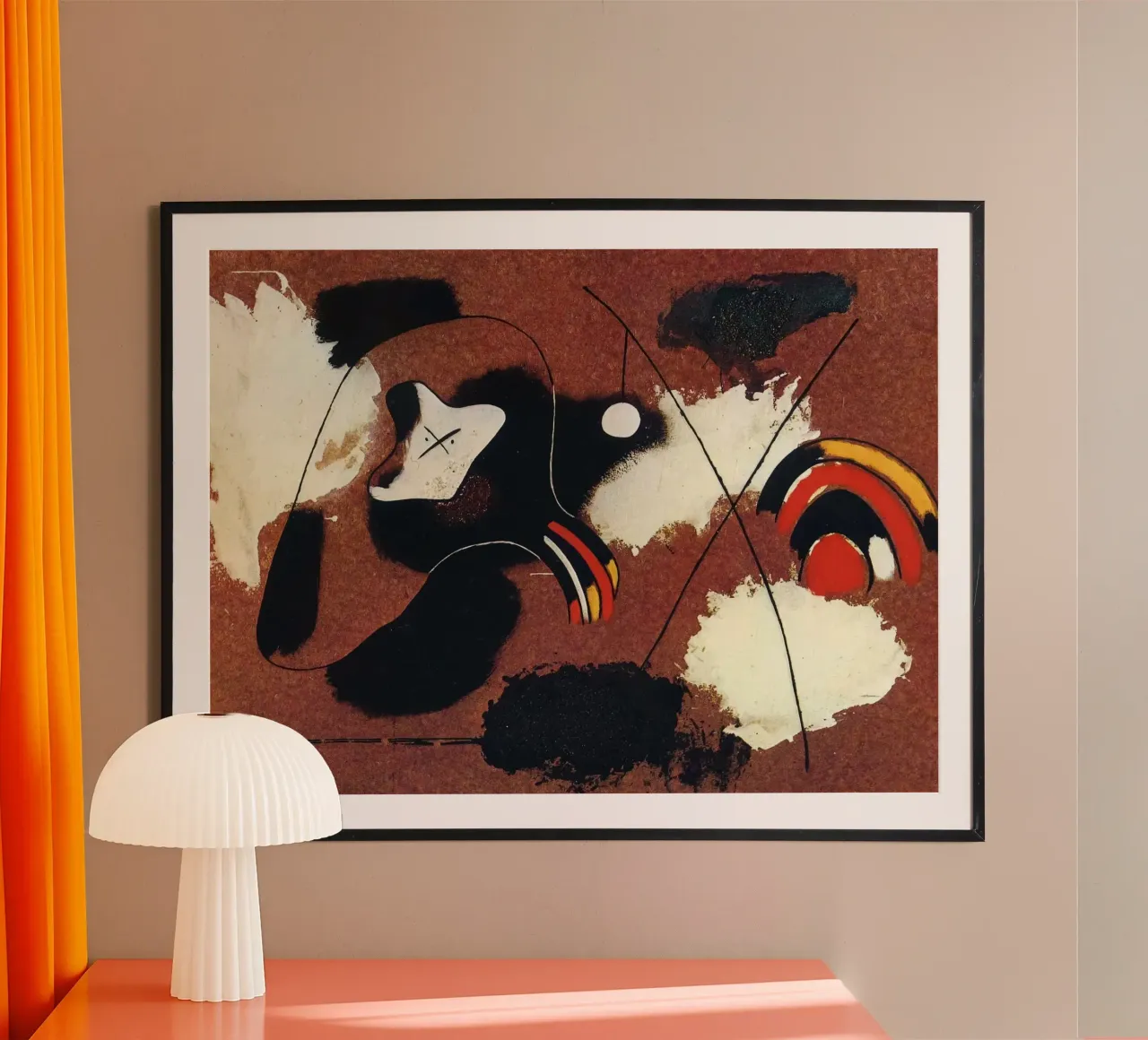 Pittura 1936 Joan Mirò poster con telaio in plastica da phillipp veisenberg