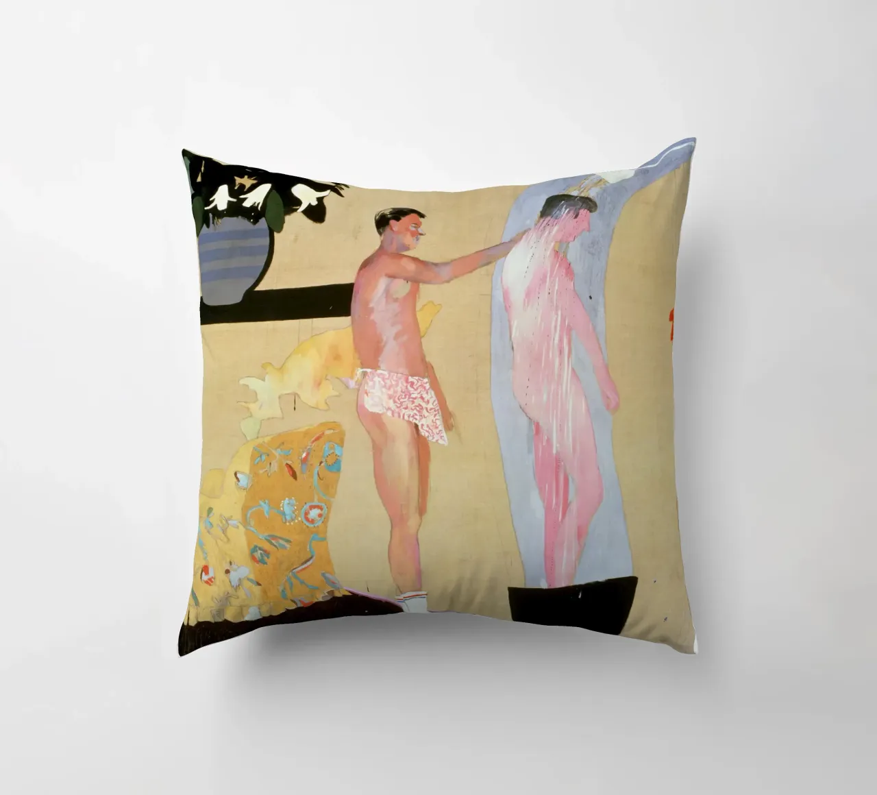 Oil on canvas decorative cushion by khanrosie