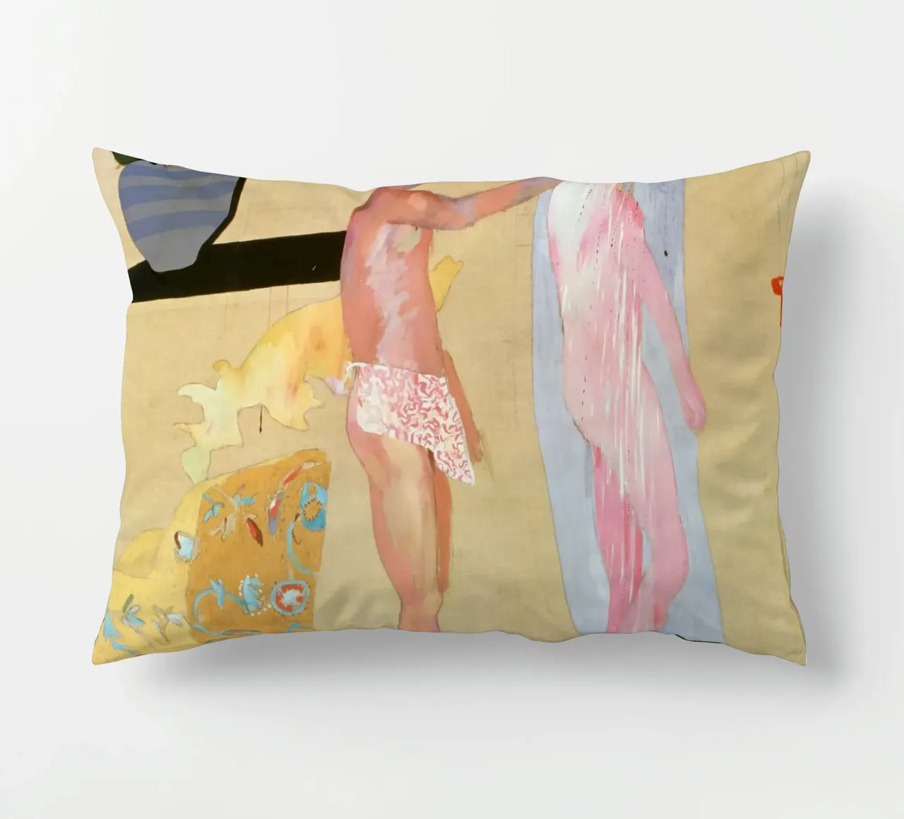 Oil on canvas decorative cushion by khanrosie