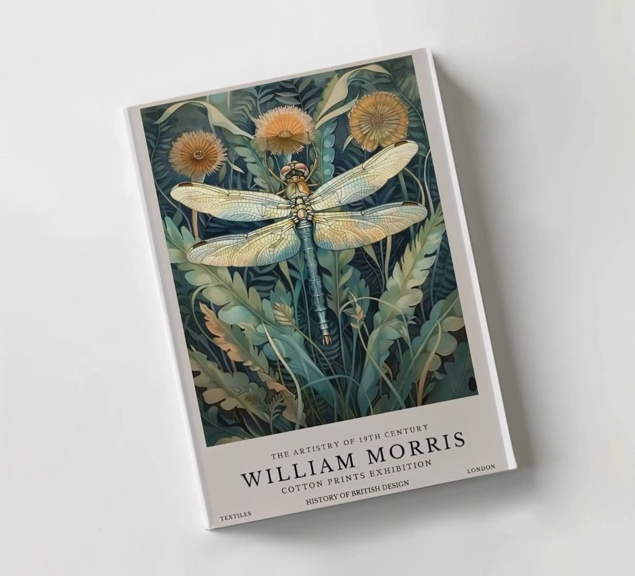 william morris libellule collée sur les fleurs carnet de notes de Art Crew Kbm