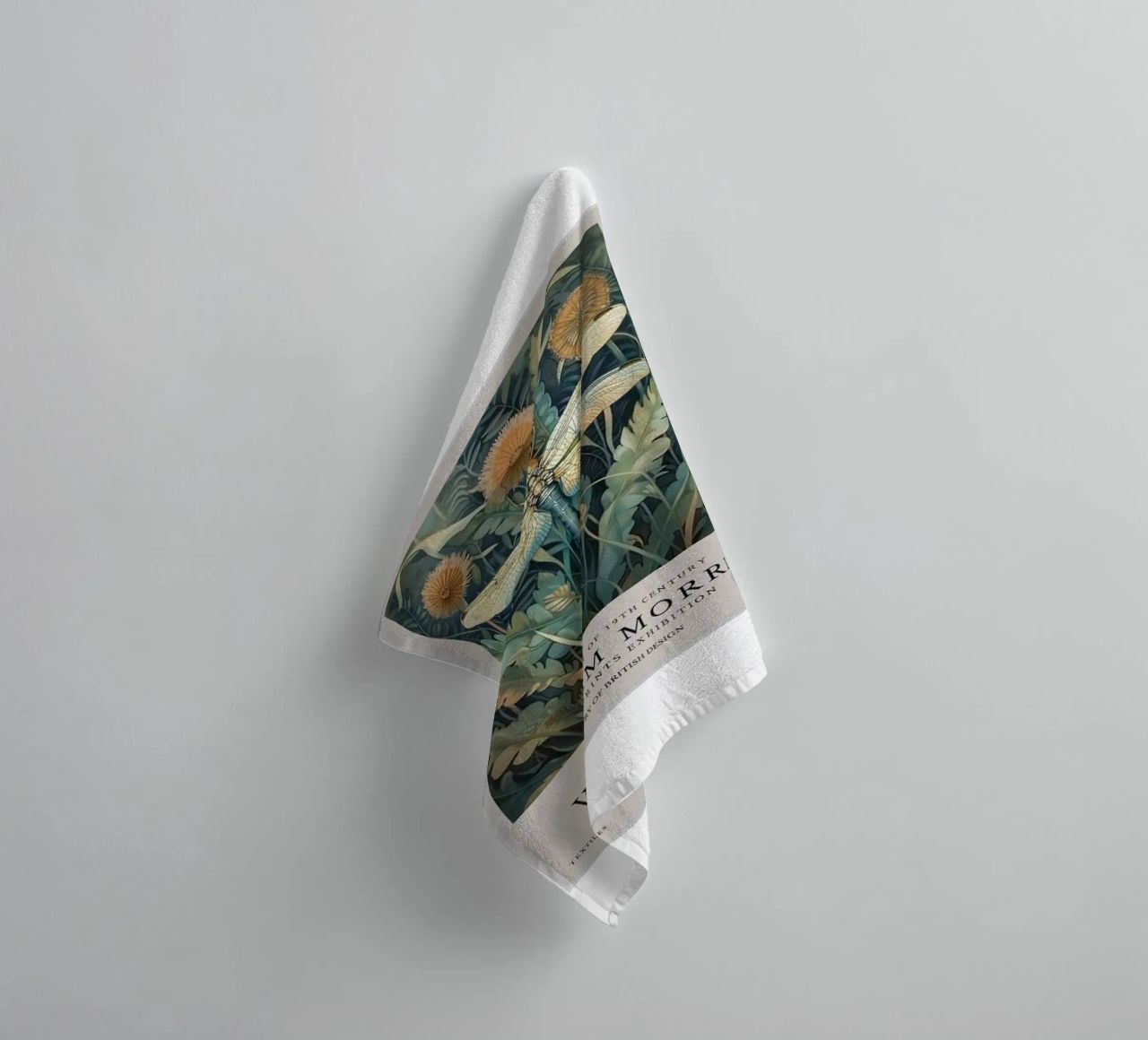 william morris libellule collée sur les fleurs serviette de bain de Art Crew Kbm