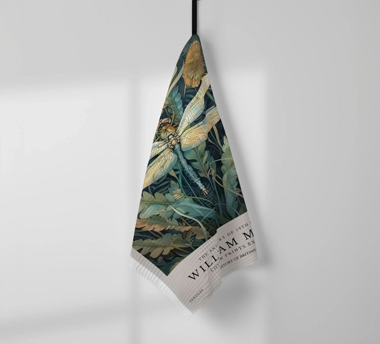 william morris libellule collée sur les fleurs torchon de Art Crew Kbm