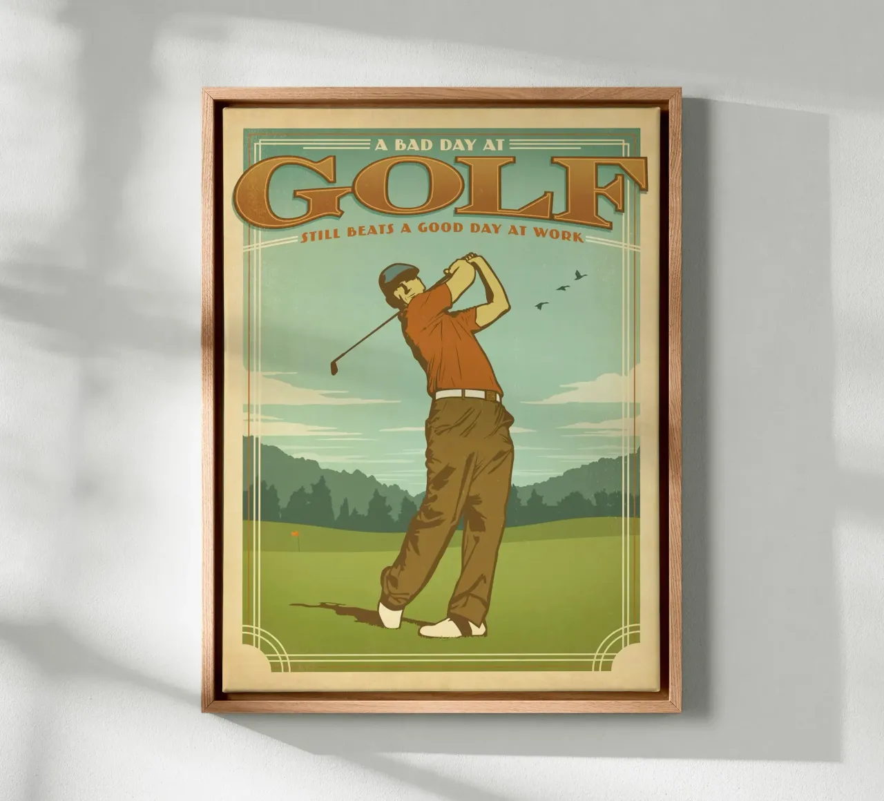een slechte dag op de golfbaan canvas met Baklijst van khanrosie