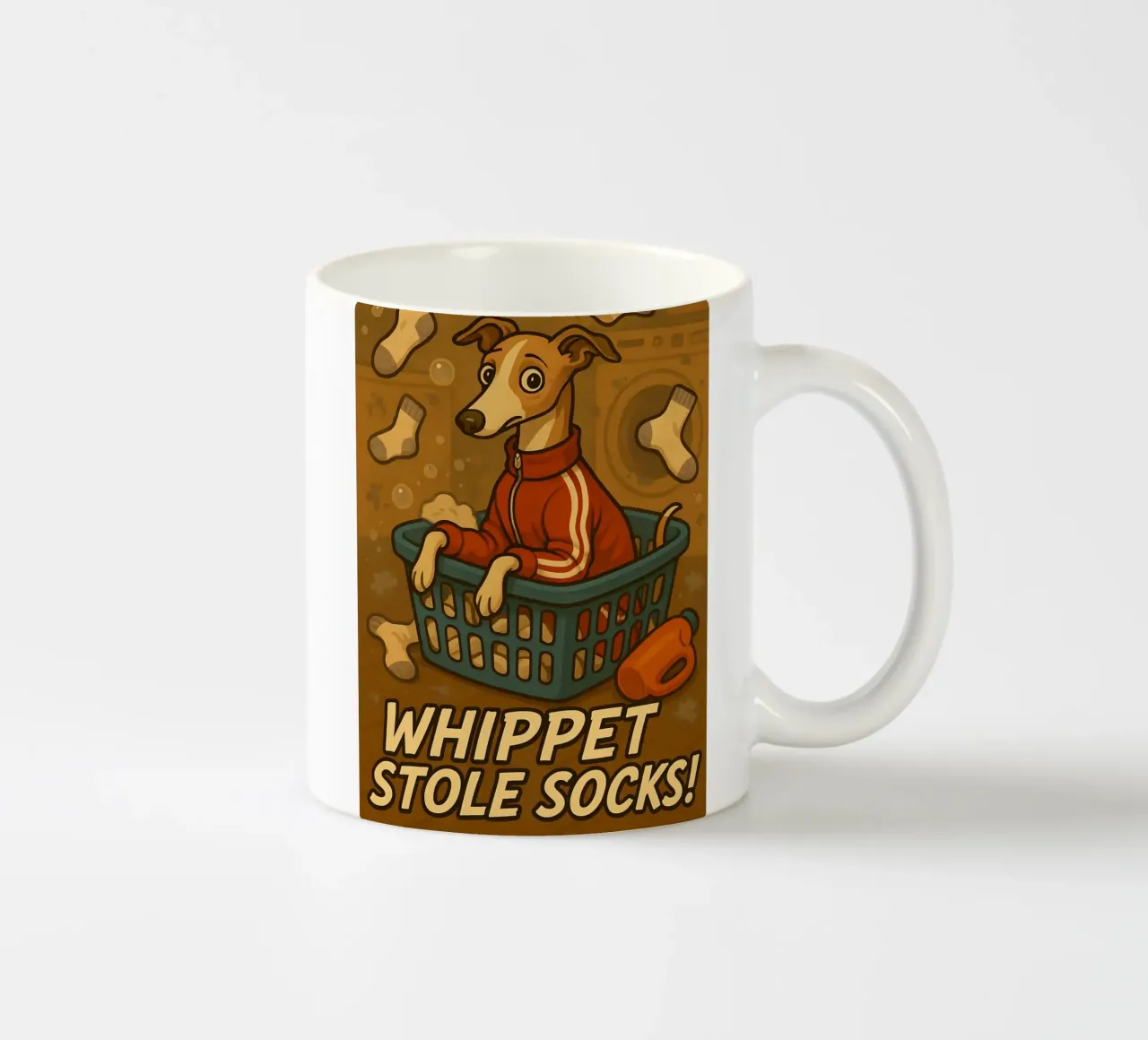 Grappige Whippet Meme keramische mok van Funny Humor Art