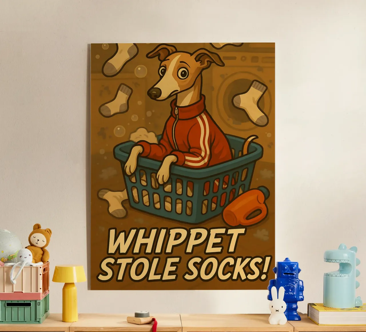 Meme divertente di Whippet plexiglass da Funny Humor Art
