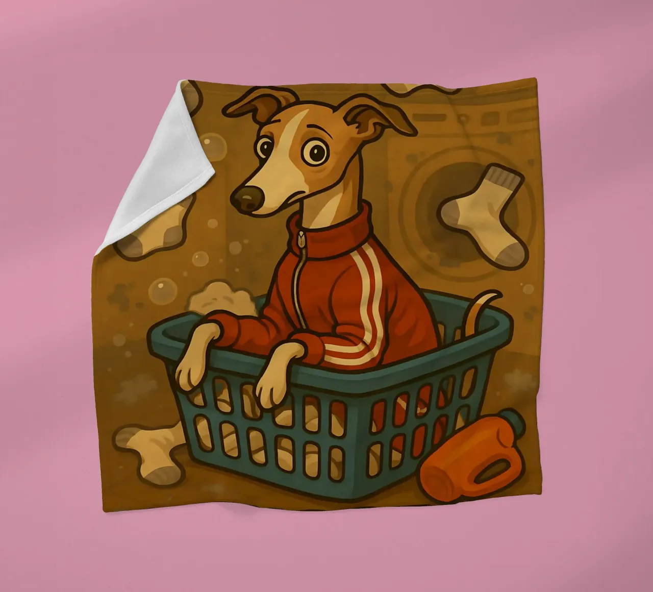 Meme divertente di Whippet coperta in pile da Funny Humor Art
