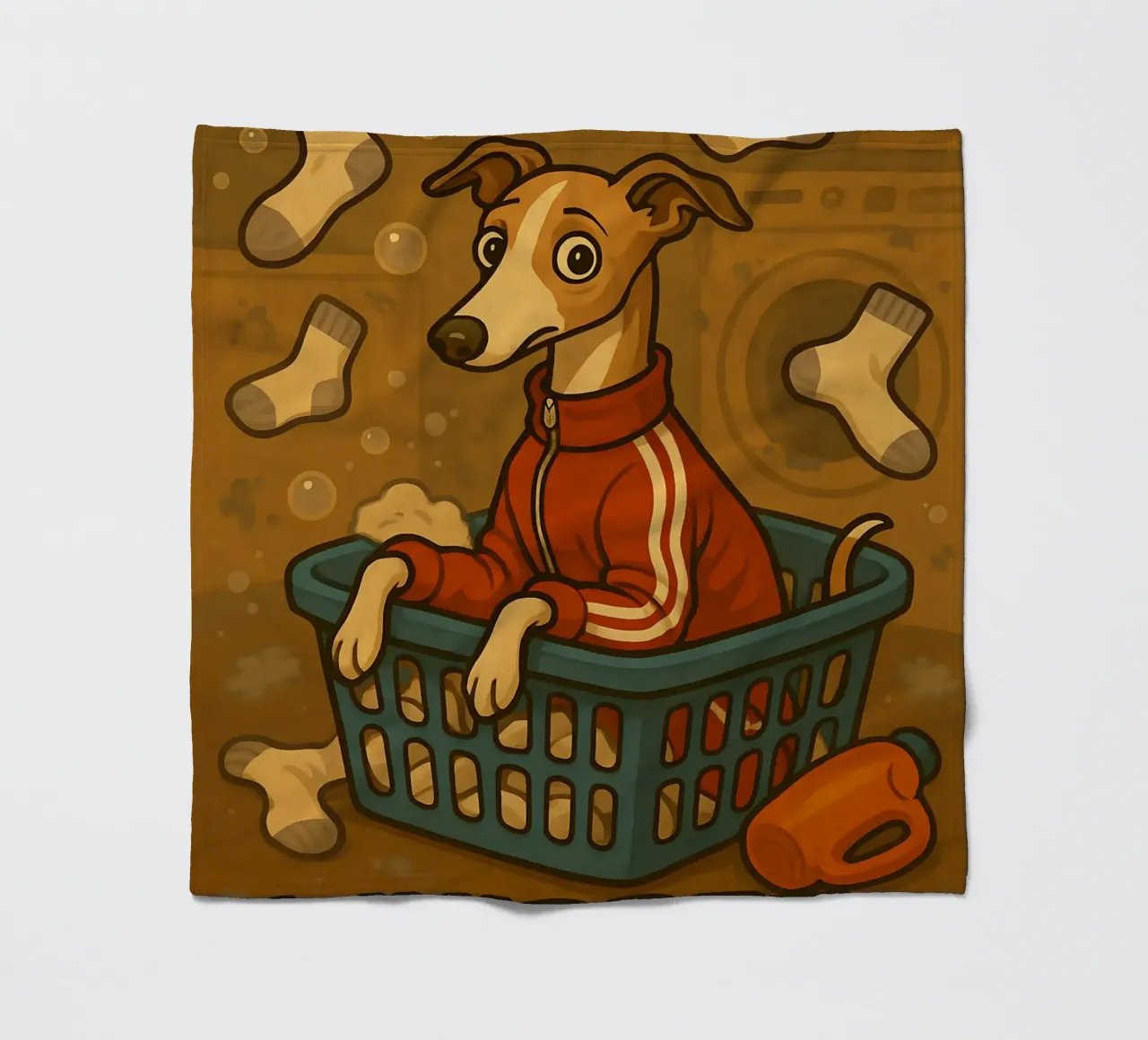 Meme divertente di Whippet coperta in pile da Funny Humor Art