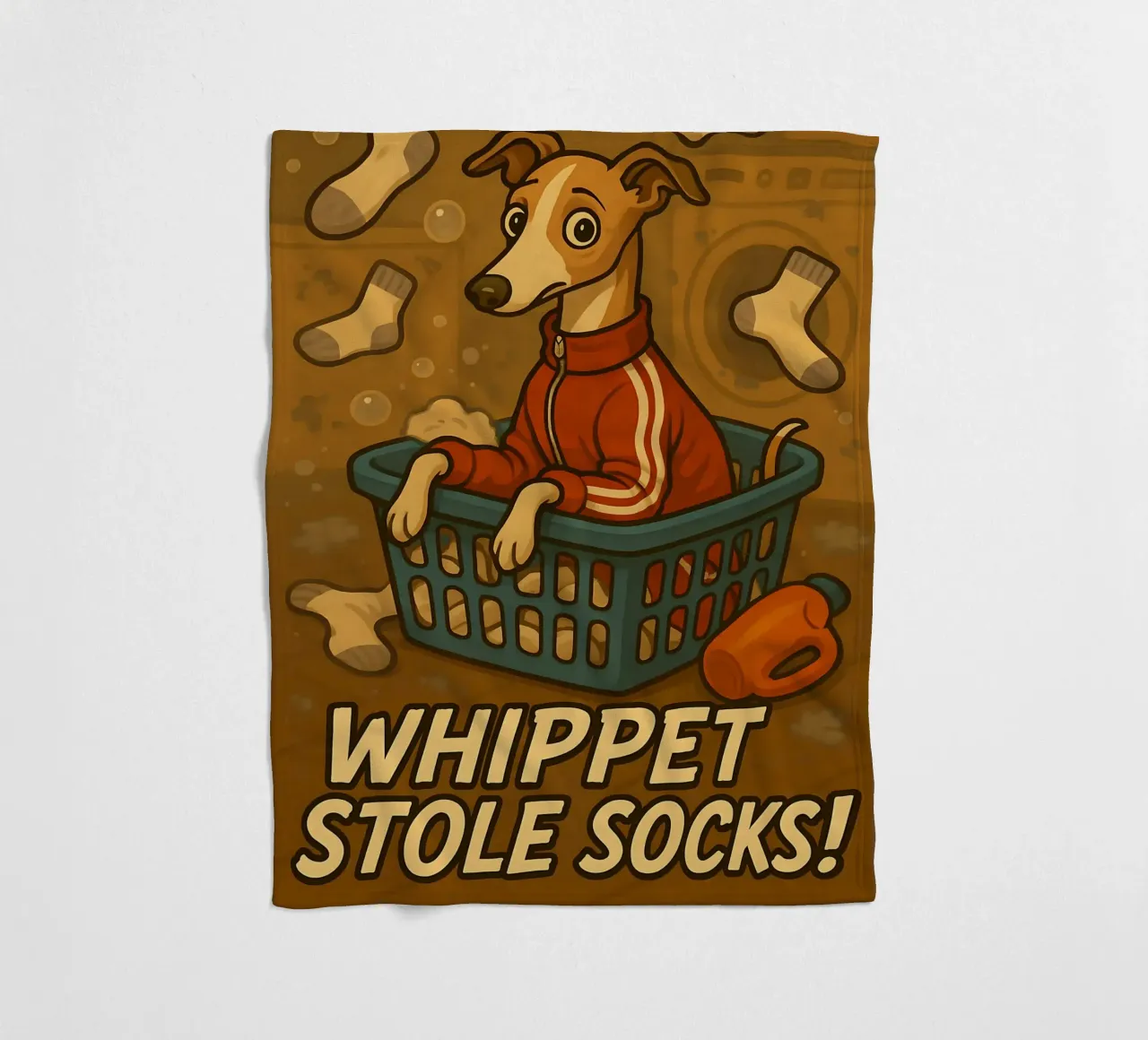 Meme divertente di Whippet coperta in pile da Funny Humor Art