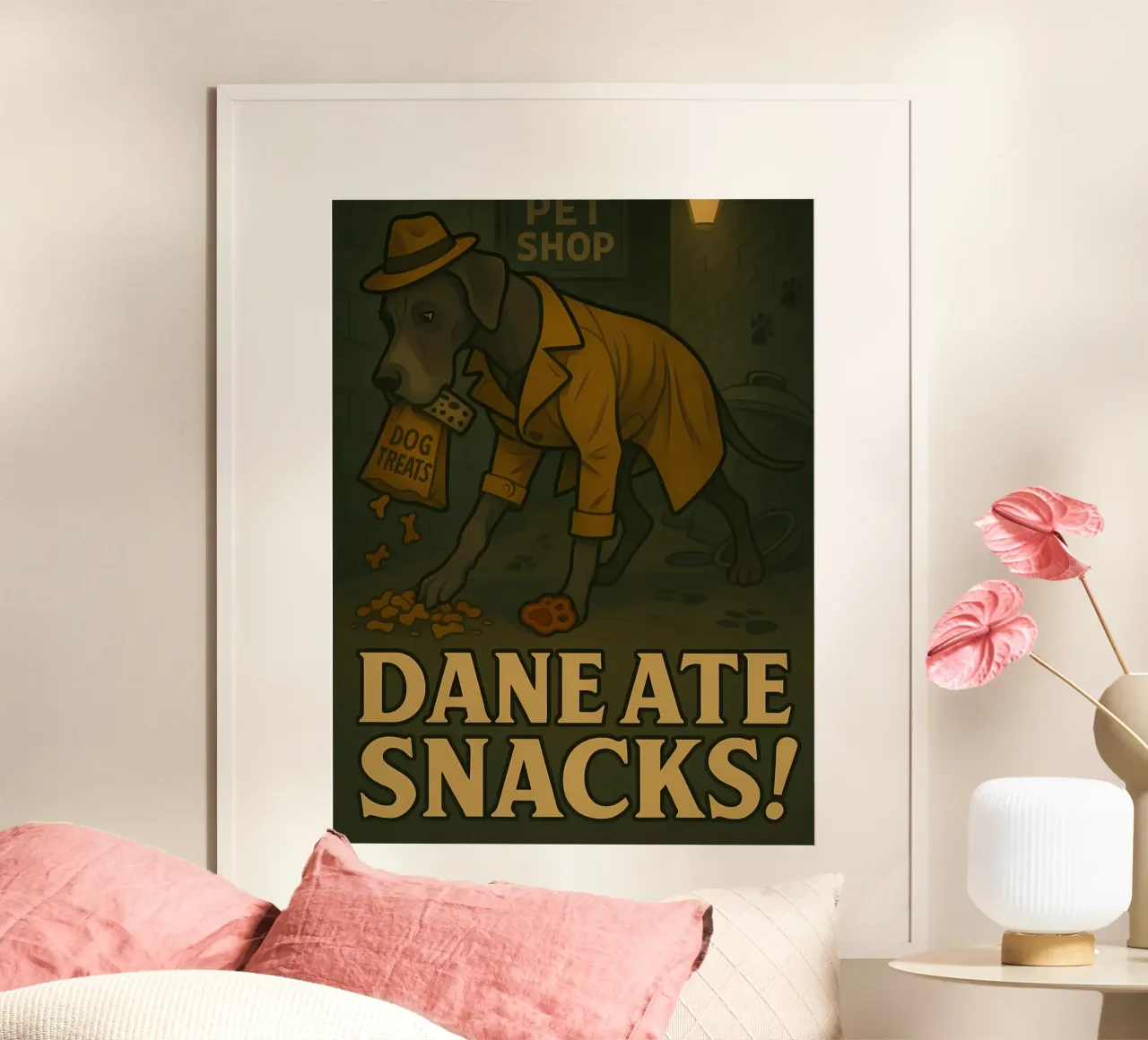 Meme divertente sul cane alano poster da Funny Humor Art