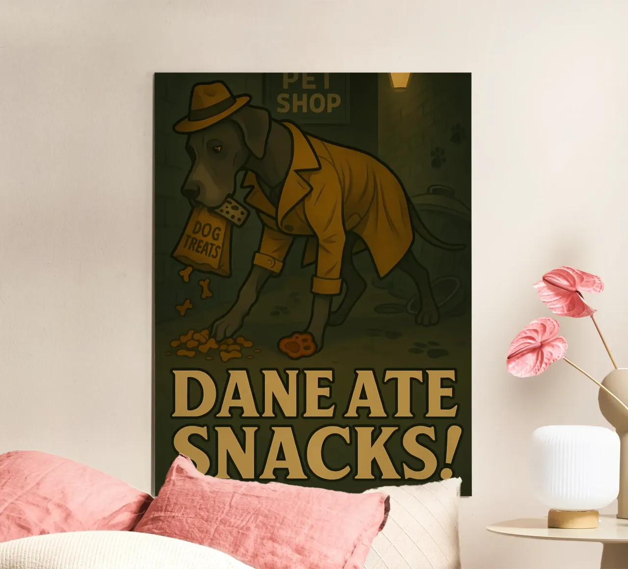 Meme divertente sul cane alano poster da Funny Humor Art