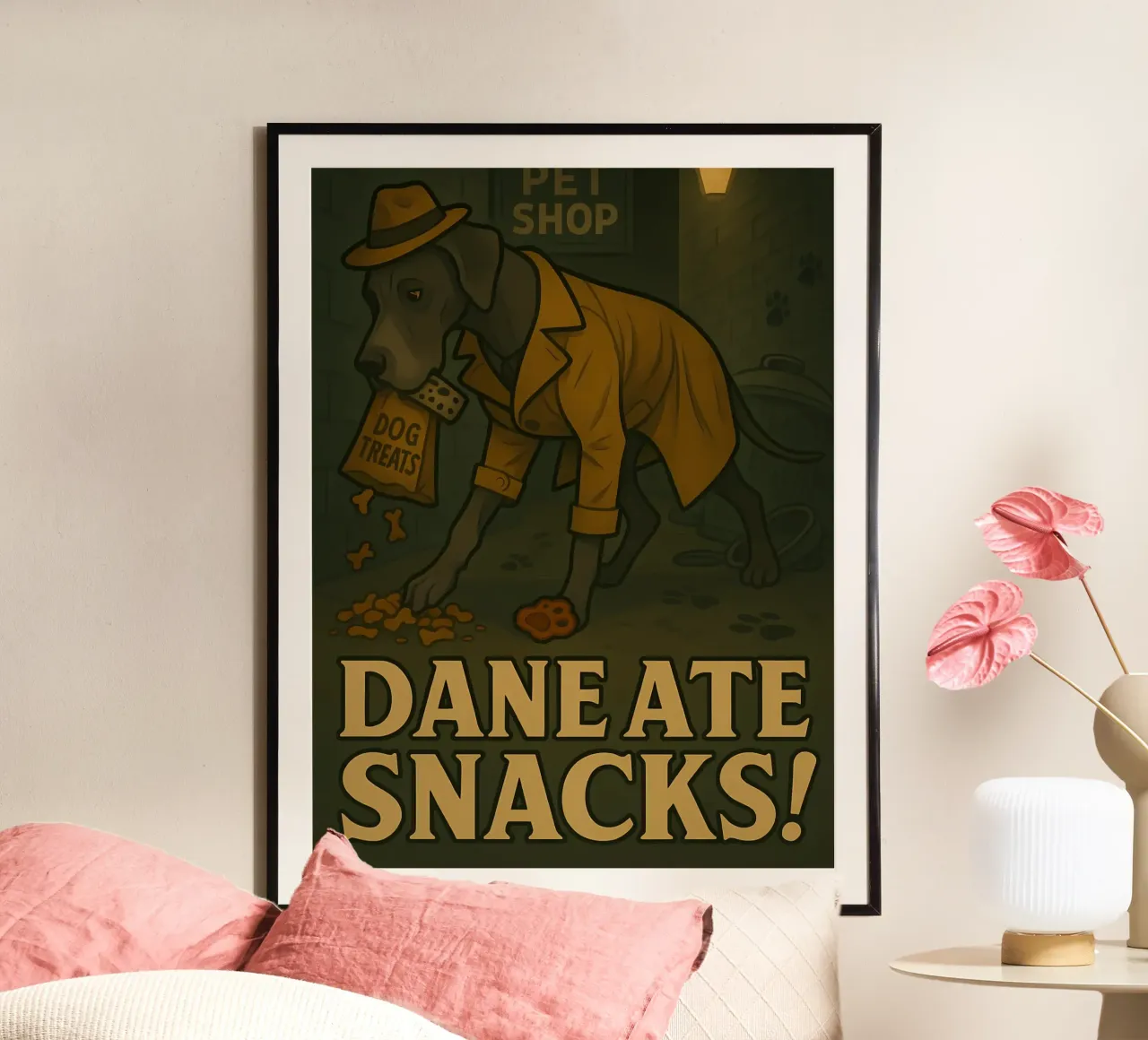 Meme divertente sul cane alano poster da Funny Humor Art